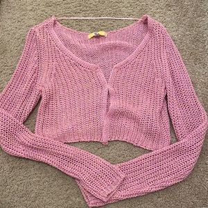 Pink knit sweater
